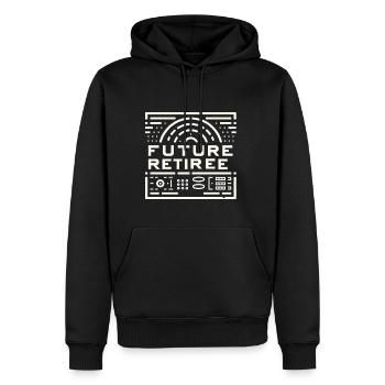 Futur retraité 6 - Sweat à capuche Premium bio Homme - noir - Devant - Nico (187cm)
