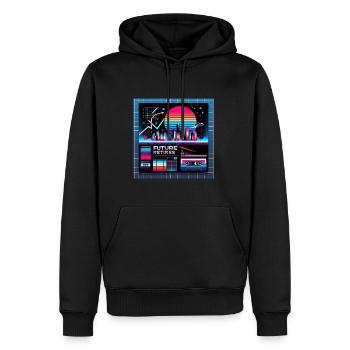 Futur retraité 8 - Sweat à capuche Premium bio Homme - noir - Devant - Nico (187cm)
