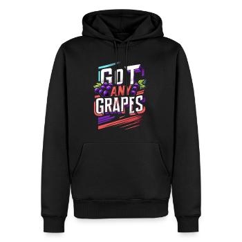 J’ai des raisins 11 - Sweat à capuche Premium bio Homme - noir - Devant - Nico (187cm)