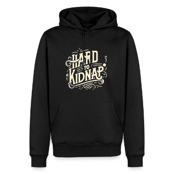 Hard to Kidnap 6 - Men’s Premium Organic Hoodie - black - Front - Nico (187cm)