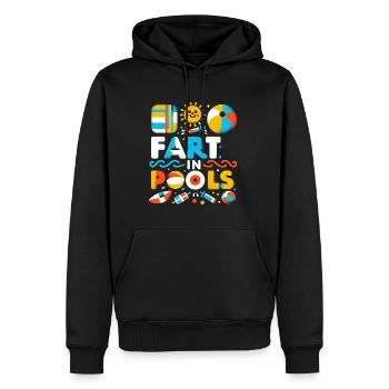Je Pète Dans Les Piscines 7 - Sweat à capuche Premium bio Homme - noir - Devant - Nico (187cm)