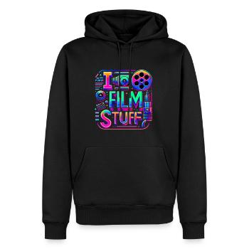 I Film Stuff 13 - Männer Premium Bio Hoodie - Schwarz - Vorne - Nico (187cm)