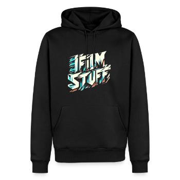 I Film Stuff 14 - Männer Premium Bio Hoodie - Schwarz - Vorne - Nico (187cm)