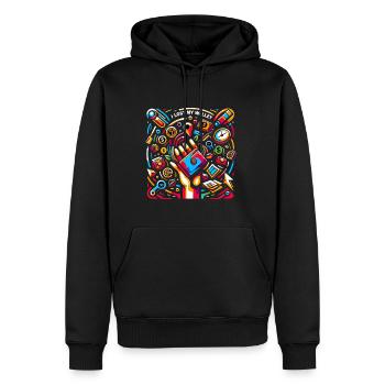 I Lost My Wallet 15 - Männer Premium Bio Hoodie - Schwarz - Vorne - Nico (187cm)