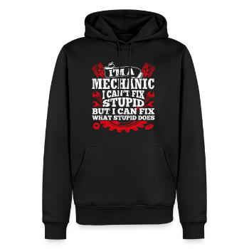I'm a mechanic, I can't do stupid tuning - Men’s Premium Organic Hoodie - black - Front - Nico (187cm)