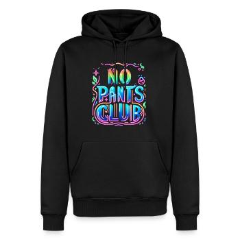 No Pants Club 5 - Männer Premium Bio Hoodie - Schwarz - Vorne - Nico (187cm)