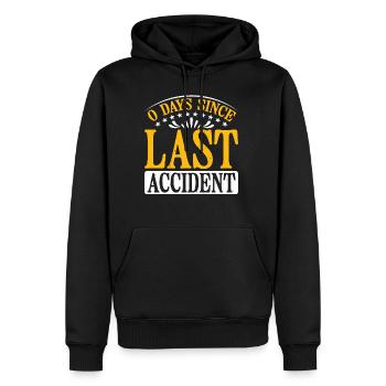 0 Days Since Last Accident 35 - Männer Premium Bio Hoodie - Schwarz - Vorne - Nico (187cm)