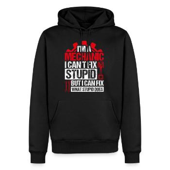 Ich bin ein Mechaniker, ich kann dummes Tuning nic - Männer Premium Bio Hoodie - Schwarz - Vorne - Nico (187cm)