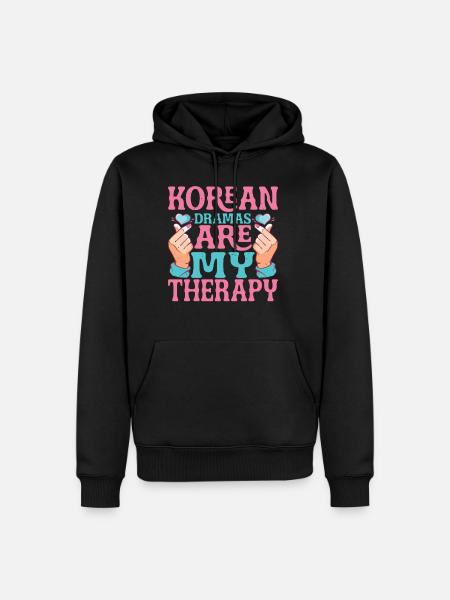 Korean Dramas Are My Therapy 9 - Men’s Premium Organic Hoodie - black