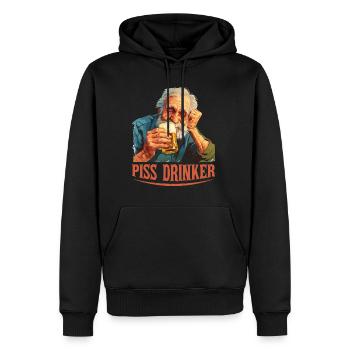 Piss Drinker 44 - Männer Premium Bio Hoodie - Schwarz - Vorne - Nico (187cm)