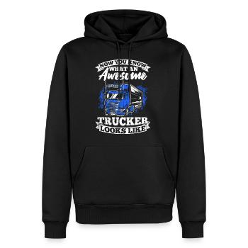 Lkw Diesel Highway Bester Job Geld Lkw-Fahrer Truc - Männer Premium Bio Hoodie - Schwarz - Vorne - Nico (187cm)