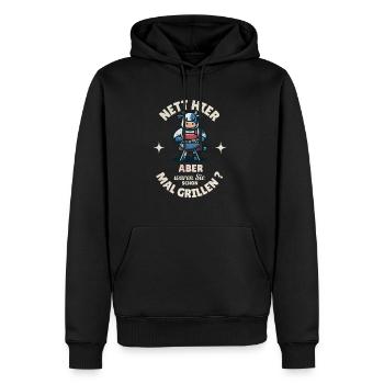 Nice, but they've been barbecuing here before - Men’s Premium Organic Hoodie - black - Front - Nico (187cm)