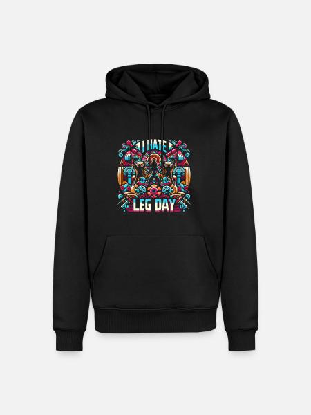 I Hate Leg Day 37 - Men’s Premium Organic Hoodie - black