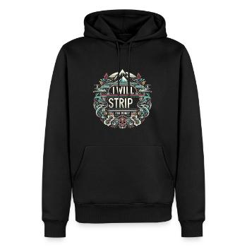 I Will Strip For Money 5 - Männer Premium Bio Hoodie - Schwarz - Vorne - Nico (187cm)
