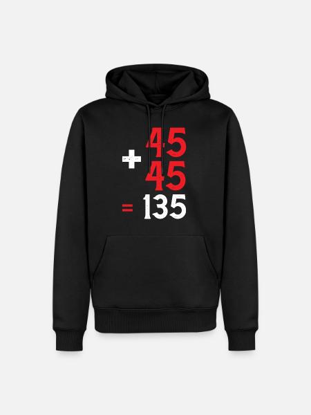 45 + 45 = 135 28 - Men’s Premium Organic Hoodie - black