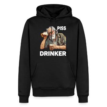 Piss Drinker 46 - Männer Premium Bio Hoodie - Schwarz - Vorne - Nico (187cm)