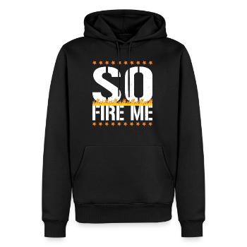 So Fire Me 18 - Männer Premium Bio Hoodie - Schwarz - Vorne - Nico (187cm)
