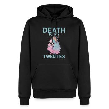 Death To My Twenties 2 - Männer Premium Bio Hoodie - Schwarz - Vorne - Nico (187cm)