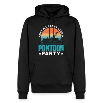 Il n’y a pas de fête comme une fête de ponton 2 - Sweat à capuche Premium bio Homme - noir - Devant - Nico (187cm)