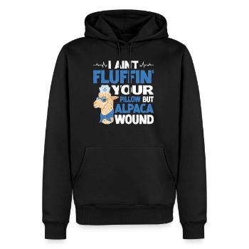 I Ain't Fluffin' Your Pillow But Alpaca Wound 3 - Männer Premium Bio Hoodie - Schwarz - Vorne - Nico (187cm)