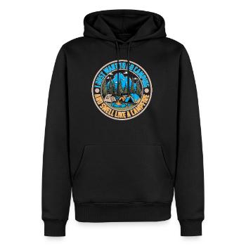 I Just Want To Go Camping And Smell A Campfire 3 - Männer Premium Bio Hoodie - Schwarz - Vorne - Nico (187cm)