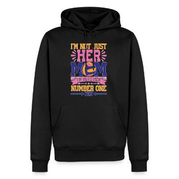 I'm Not Just Her Mom I'm Also Her Number One Fan - Männer Premium Bio Hoodie - Schwarz - Vorne - Nico (187cm)