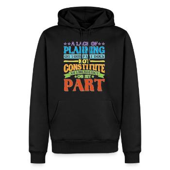 Un manque de planification de votre part ne signifie pas... 28 - Sweat à capuche Premium bio Homme - noir - Devant - Nico (187cm)