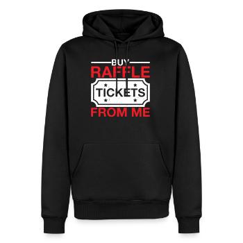Buy Raffle Tickets From Me 6 - Männer Premium Bio Hoodie - Schwarz - Vorne - Nico (187cm)