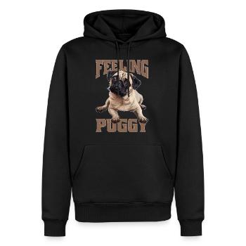 Feeling Puggy - Men’s Premium Organic Hoodie - black - Front - Nico (187cm)