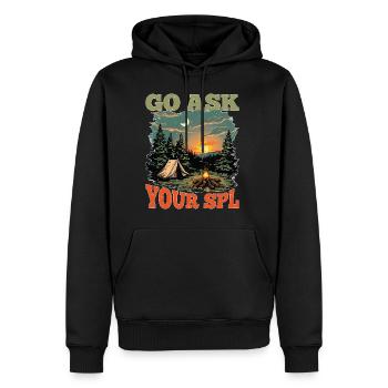 Go Ask Your Spl 23 - Männer Premium Bio Hoodie - Schwarz - Vorne - Nico (187cm)