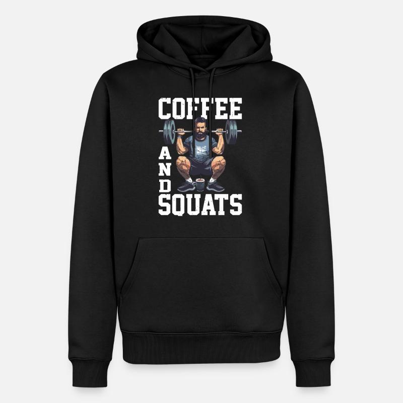 Café Et Squats 15 - Sweat à capuche Premium bio Homme - noir