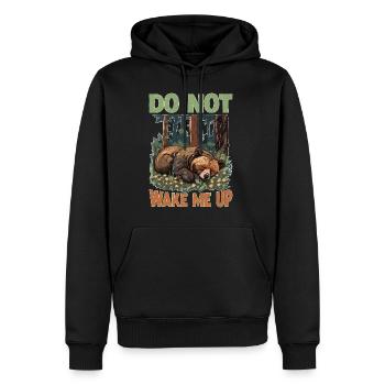 Do Not Wake Me Up 24 - Men’s Premium Organic Hoodie - black - Front - Nico (187cm)
