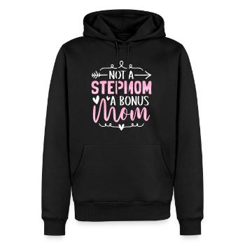 Not a Stepmom a Bonus Mom - Männer Premium Bio Hoodie - Schwarz - Vorne - Nico (187cm)