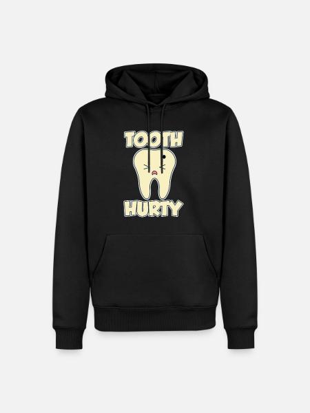 Dent blessée 4 - Sweat à capuche Premium bio Homme - noir