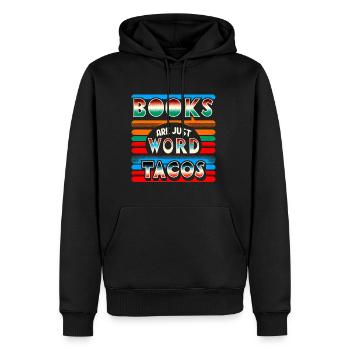 Books Are Just Word Tacos 16 - Männer Premium Bio Hoodie - Schwarz - Vorne - Nico (187cm)