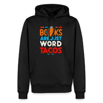 Books Are Just Word Tacos 17 - Männer Premium Bio Hoodie - Schwarz - Vorne - Nico (187cm)
