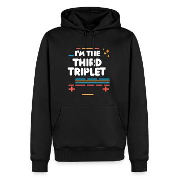 I'm The Third Triplet 5 - Men’s Premium Organic Hoodie - black - Front - Nico (187cm)