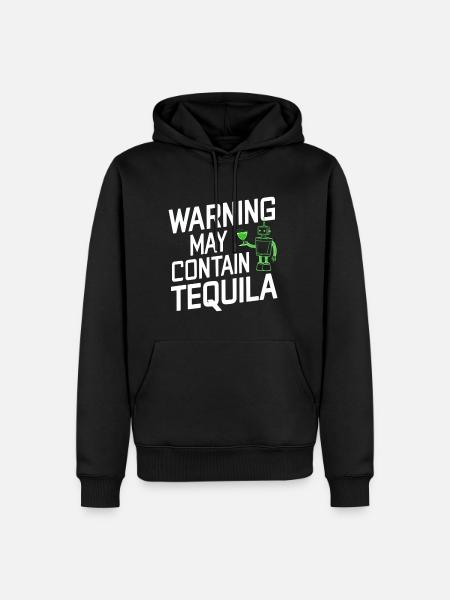Warning May Contain Tequila 18 - Men’s Premium Organic Hoodie - black