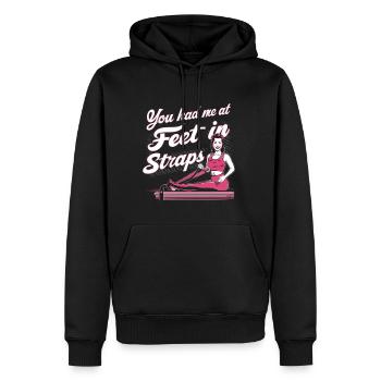 You Had Me At Feet In Straps 60 - Men’s Premium Organic Hoodie - black - Front - Nico (187cm)