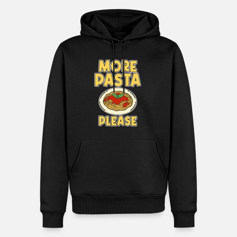 More Pasta Please 2 - Männer Premium Bio Hoodie - Schwarz
