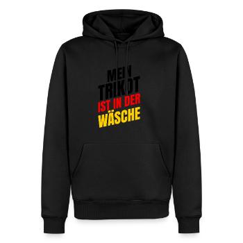 Mein Trikot Ist In Der Wäsche - Männer Premium Bio Hoodie - Schwarz - Vorne - Nico (187cm)