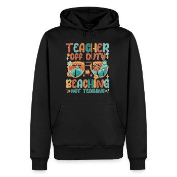 Enseignant en congé Échouage Ne pas enseigner - Sweat à capuche Premium bio Homme - noir - Devant - Nico (187cm)