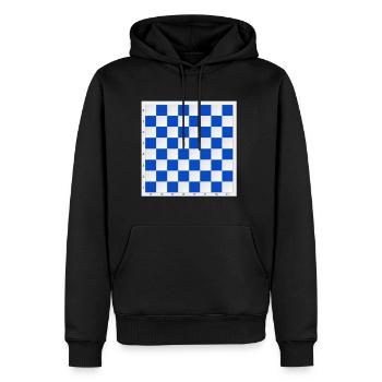 Échiquier portable - Jouez aux échecs instantanément 2 - Sweat à capuche Premium bio Homme - noir - Devant - Nico (187cm)