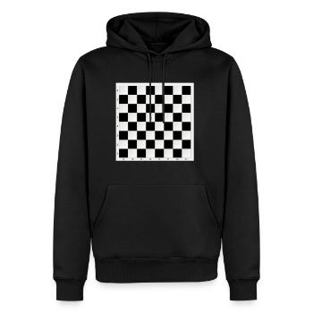 Échiquier portable - Jouez aux échecs instantanément - Sweat à capuche Premium bio Homme - noir - Devant - Nico (187cm)