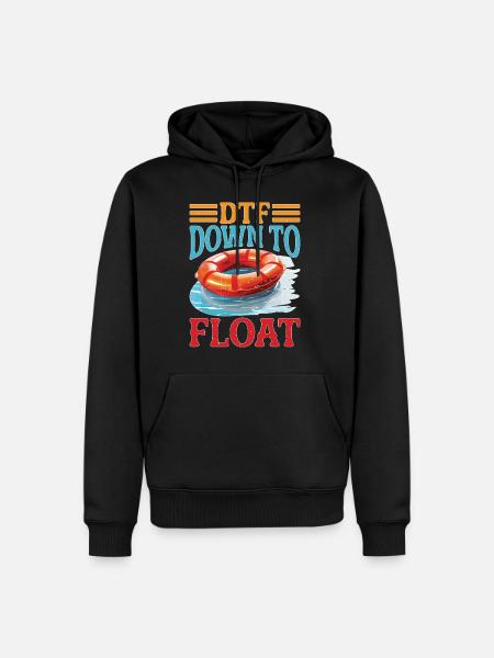 DTF Down To Float - Sweat à capuche Premium bio Homme - noir