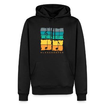 Orchestre Chœur Orchestre Rétro - Sweat à capuche Premium bio Homme - noir - Devant - Nico (187cm)