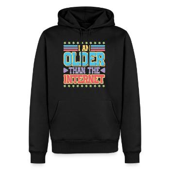 I Am Older Than The Internet 6 - Men’s Premium Organic Hoodie - black - Front - Nico (187cm)