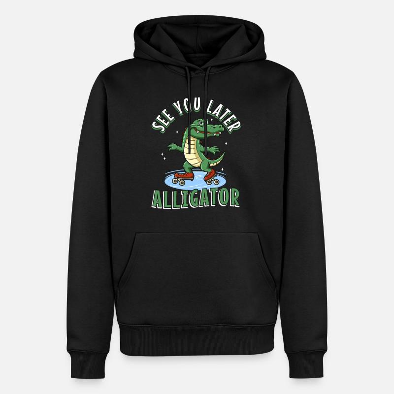 À plus tard Alligator - Sweat à capuche Premium bio Homme - noir