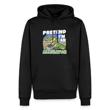 Pretend I'm An Alligator - Männer Premium Bio Hoodie - Schwarz - Vorne - Nico (187cm)