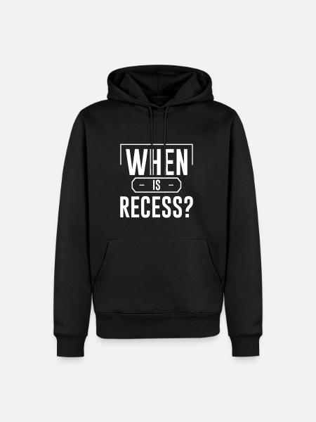 When Is Recess 4 - Männer Premium Bio Hoodie - Schwarz